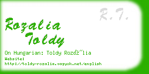 rozalia toldy business card